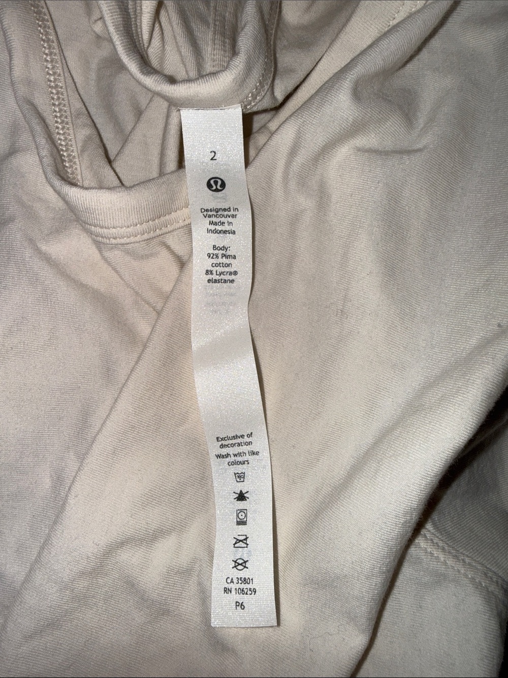 Lululemon Twist Front Tee in Beige - Picture 2 of 3